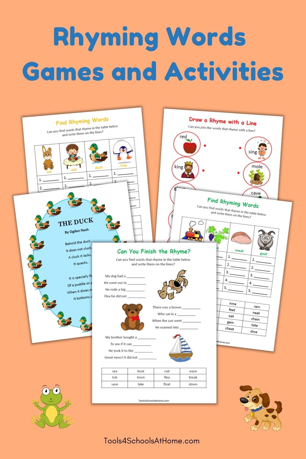 Rhyming Words Games and Activities for Children Tools 4