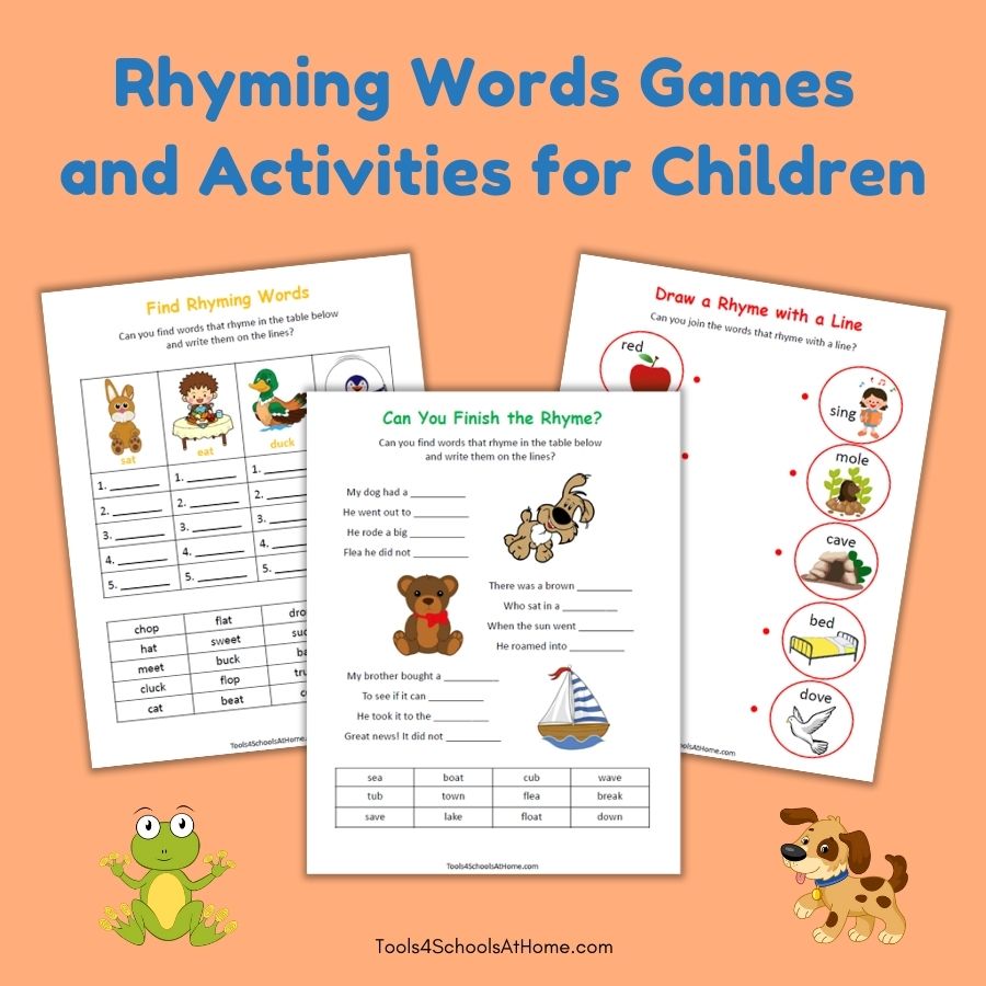 Rhyming Words Games and Activities Tools 4 Schools at Home
